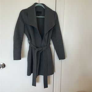 Dark Grey Banana Republic Wrap Coat